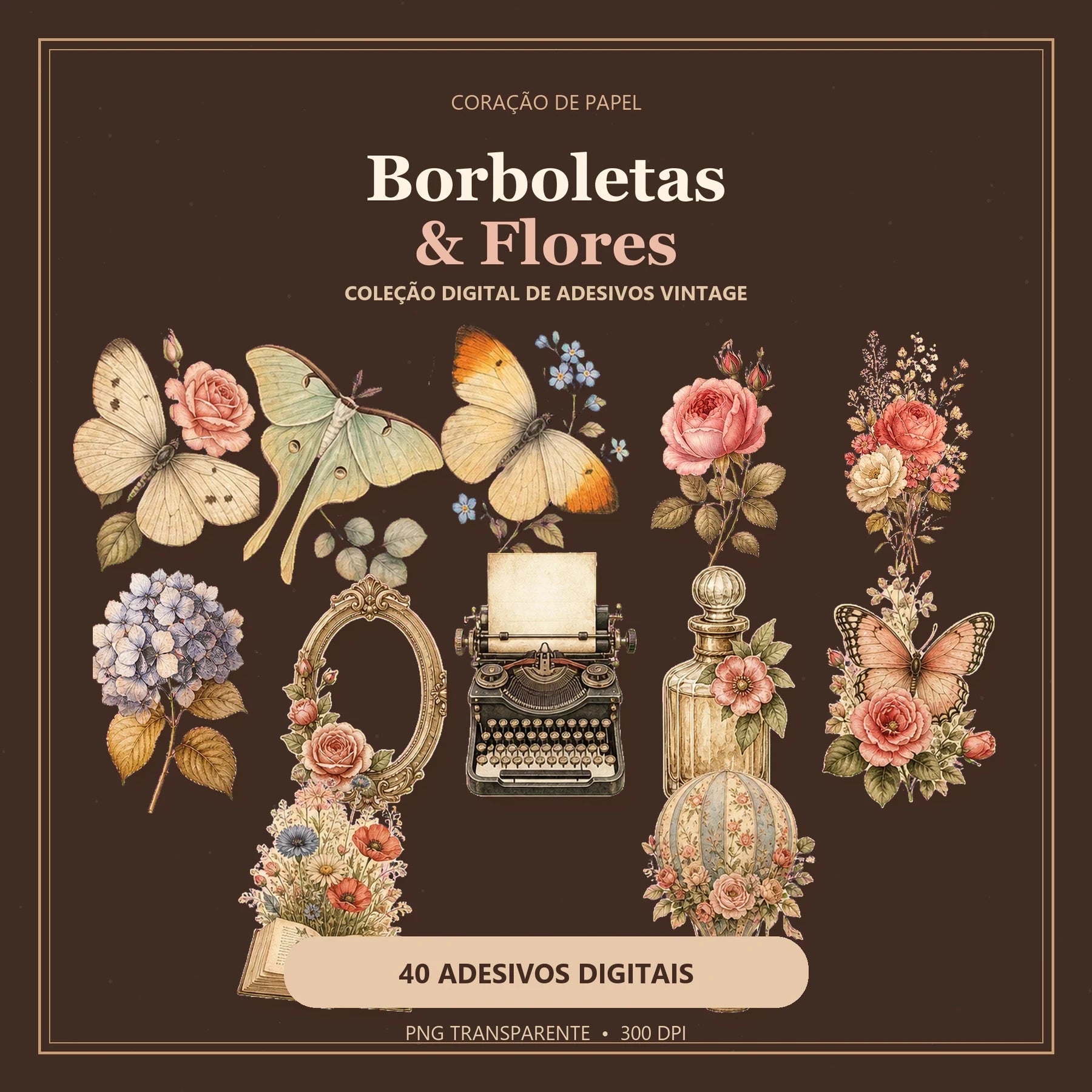 Visão geral de Borboletas & Flores