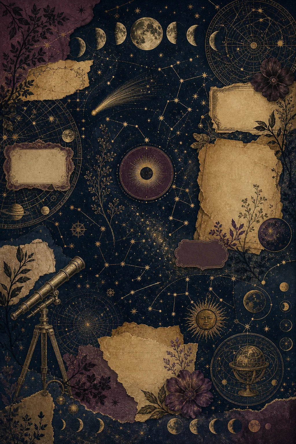 Detalhe de Atlas Mágico Celestial