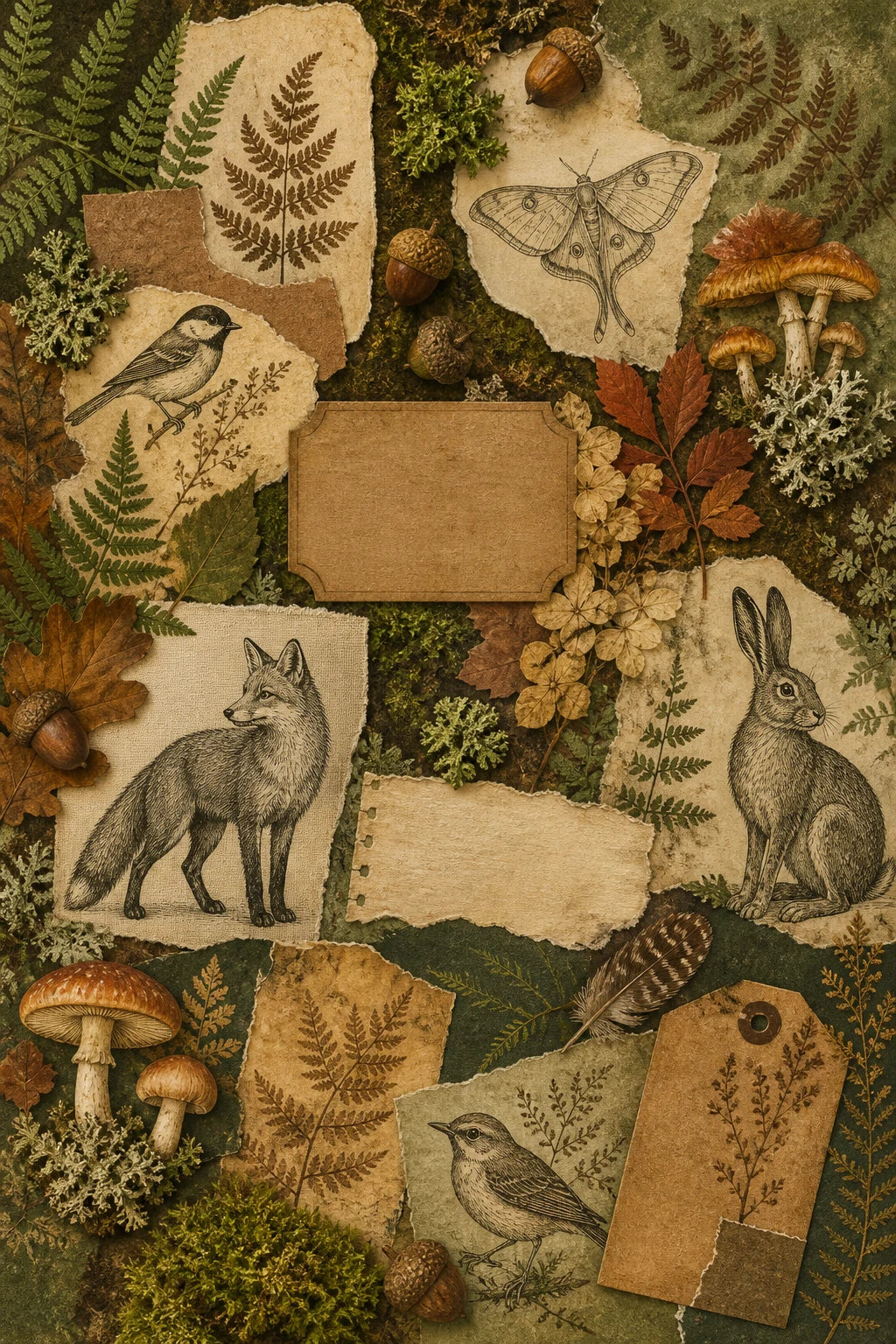 Detalhe de Bosque Ilustrado