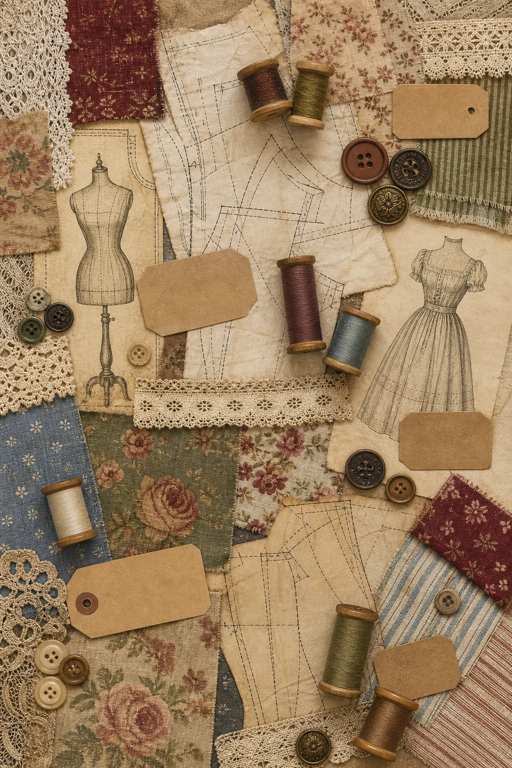 Detalhe de Ateliê de Costura Vintage