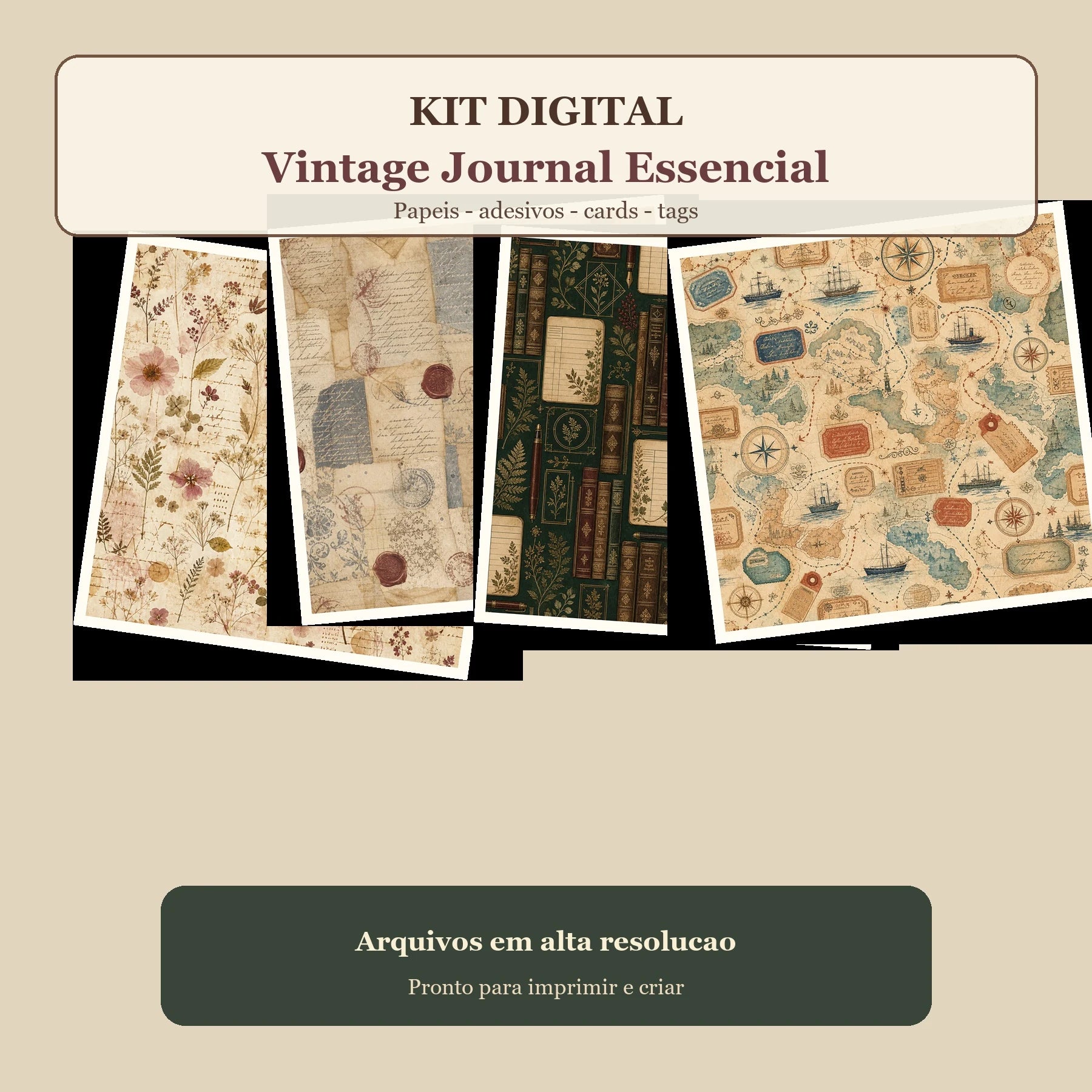 Prévia principal de Vintage Journal Essencial